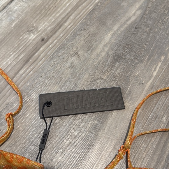 Triangl Orange Leopard Cheetah Sparkle Bikini Top - Picture 5 of 7